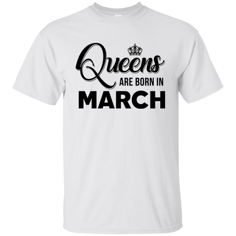 Queens Are Born In March Birthday Girl Shirt, Tank Top, Hoodie - TeesGrab
