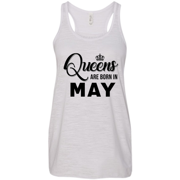 Queens are born in May Shirt, Tank Top, Racerback Tank Top - TeesGrab