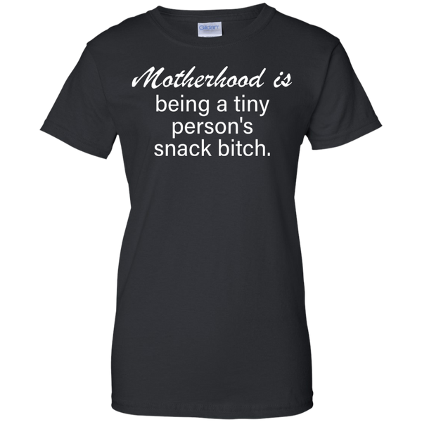 Motherhood is being a tiny person's snack bitch Shirt, Tank - TeesGrab