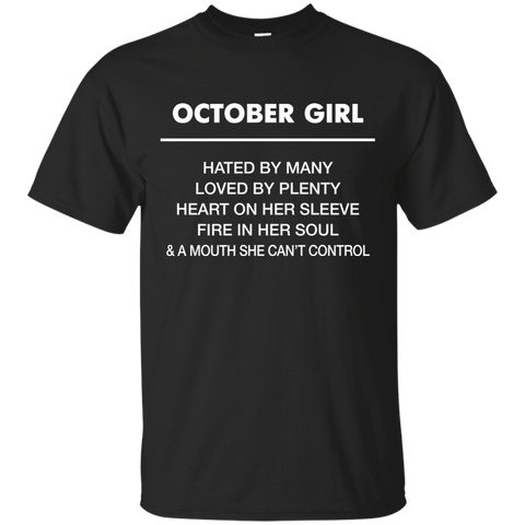 October Girl hated by many loved by plenty Shirt, Tank top - TeesGrab