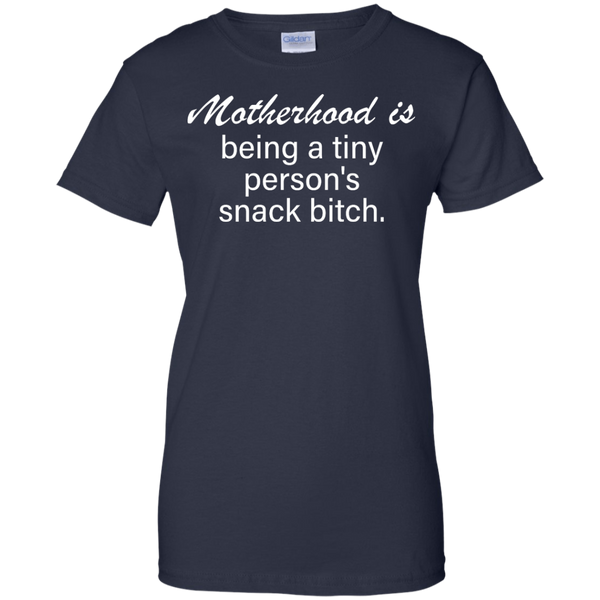 Motherhood is being a tiny person's snack bitch Shirt, Tank - TeesGrab